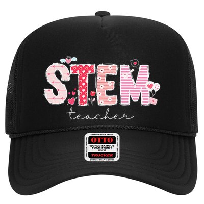 Valentines Stem Teacher Cute Heart Science Technology Math Trucker Hat