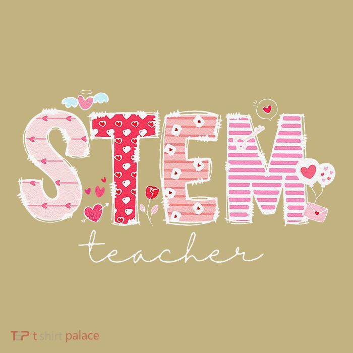 Valentines Stem Teacher Cute Heart Science Technology Math T-Shirt