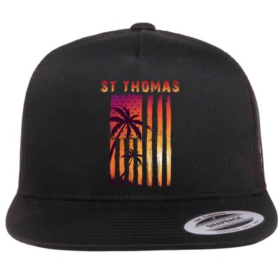 Vintage St Thomas Us Virgin Islands Patriotic Flag Gift Flatbill Hat