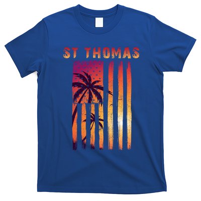 Vintage St Thomas Us Virgin Islands Patriotic Flag Gift T-Shirt