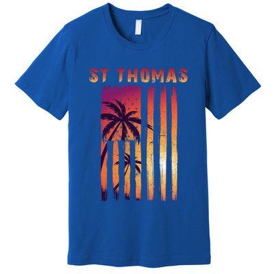 Vintage St Thomas Us Virgin Islands Patriotic Flag Gift Premium T-Shirt