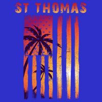 Vintage St Thomas Us Virgin Islands Patriotic Flag Gift Baby Bodysuit