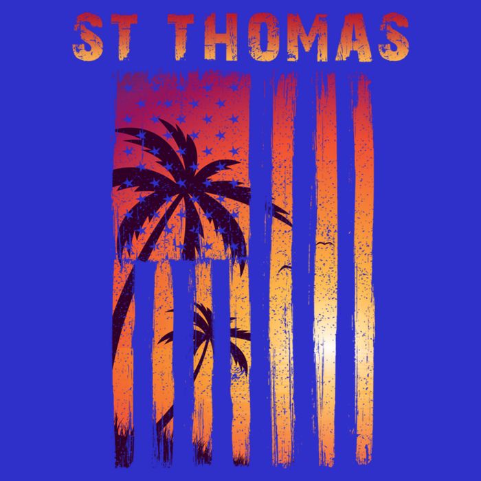 Vintage St Thomas Us Virgin Islands Patriotic Flag Gift Baby Bodysuit