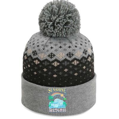 Vintage Summer Time Sunshine Beach The Baniff Cuffed Pom Beanie