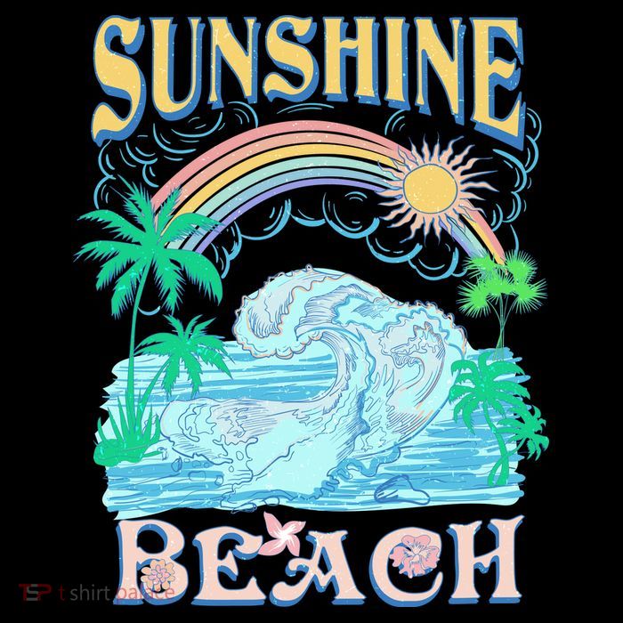 Vintage Summer Time Sunshine Beach Tall T-Shirt