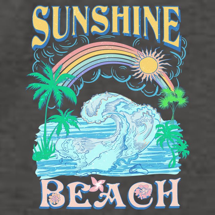 Vintage Summer Time Sunshine Beach Vector Backpack