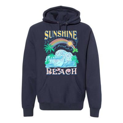 Vintage Summer Time Sunshine Beach Premium Hoodie