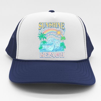 Vintage Summer Time Sunshine Beach Trucker Hat