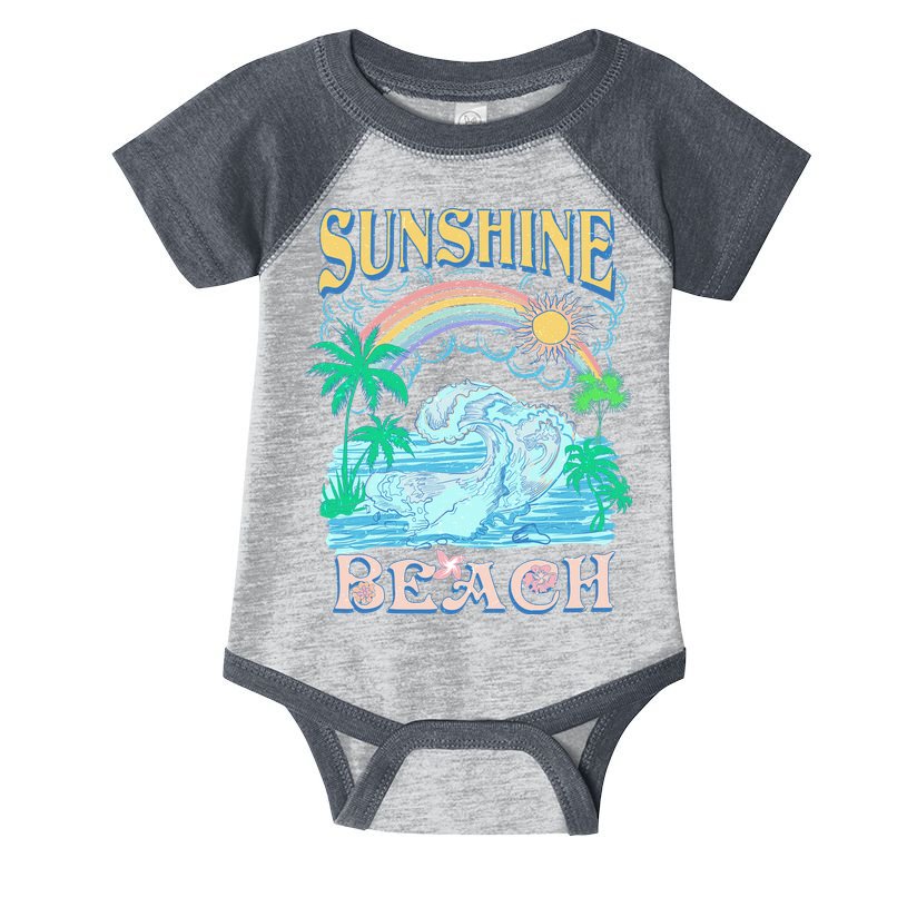 Vintage Summer Time Sunshine Beach Infant Baby Jersey Bodysuit