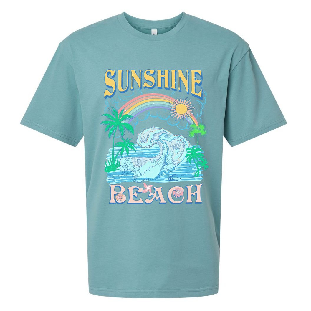 Vintage Summer Time Sunshine Beach Sueded Cloud Jersey T-Shirt