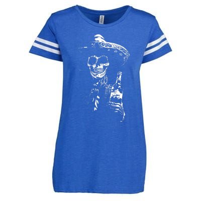 Vintage Skeleton Tequila Mexico Dia De Los Muertos Mexican Enza Ladies Jersey Football T-Shirt