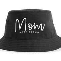 Vintage Soon To Be Mom Est 2024 Pregnancy Announcement Sustainable Bucket Hat