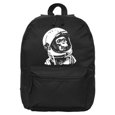 Vintage Space Travel Astronaut Monkey 16 in Basic Backpack