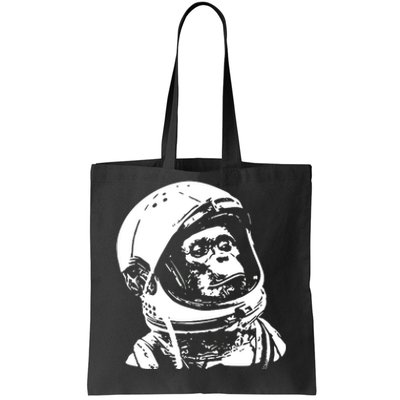 Vintage Space Travel Astronaut Monkey Tote Bag