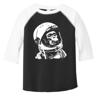 Vintage Space Travel Astronaut Monkey Toddler Fine Jersey T-Shirt