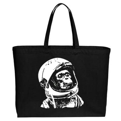 Vintage Space Travel Astronaut Monkey Cotton Canvas Jumbo Tote