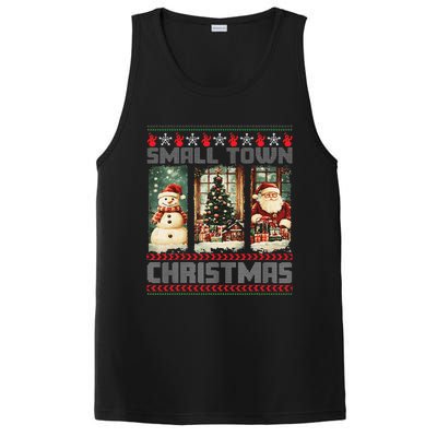 Vintage Small Town Christmas Retro Xmas Tree Santa Claus PosiCharge Competitor Tank