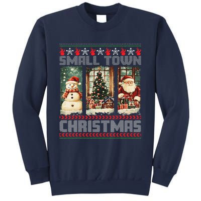 Vintage Small Town Christmas Retro Xmas Tree Santa Claus Sweatshirt