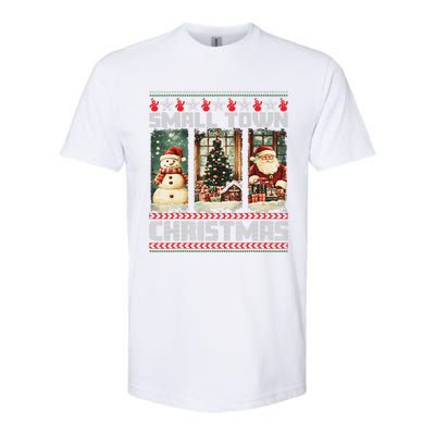 Vintage Small Town Christmas Retro Xmas Tree Santa Claus Softstyle CVC T-Shirt