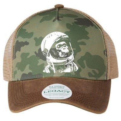 Vintage Space Travel Astronaut Monkey Legacy Tie Dye Trucker Hat