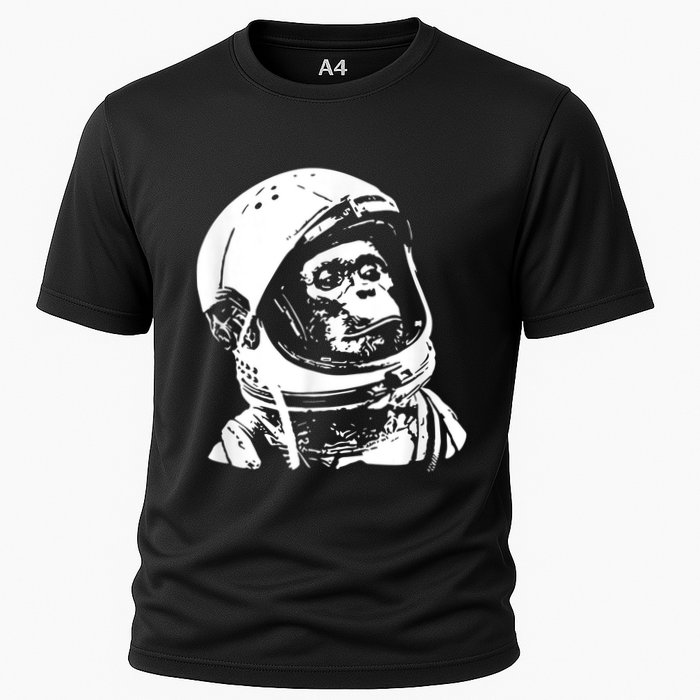 Vintage Space Travel Astronaut Monkey Performance Shirt