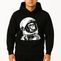 Vintage Space Travel Astronaut Monkey Hoodie