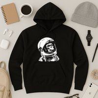 Vintage Space Travel Astronaut Monkey Hoodie