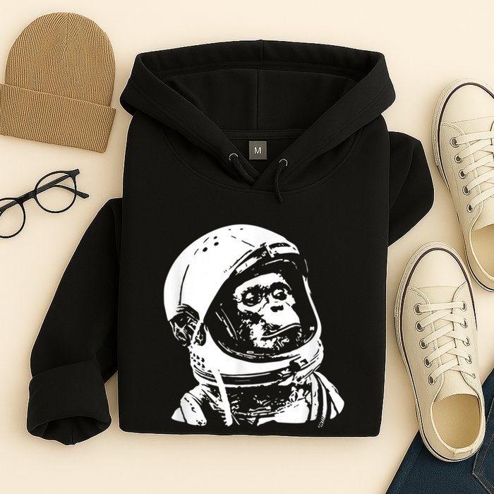 Vintage Space Travel Astronaut Monkey Hoodie
