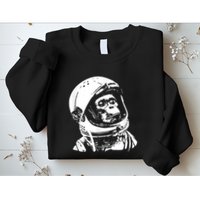 Vintage Space Travel Astronaut Monkey Sweatshirt