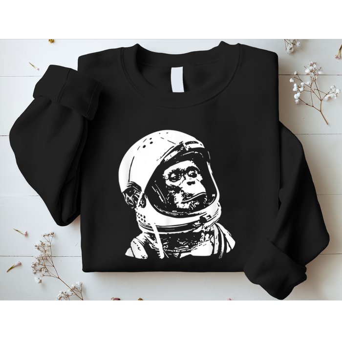 Vintage Space Travel Astronaut Monkey Sweatshirt