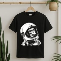 Vintage Space Travel Astronaut Monkey T-Shirt