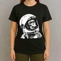 Vintage Space Travel Astronaut Monkey T-Shirt