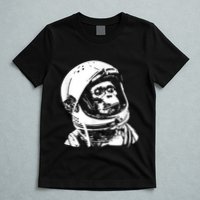 Vintage Space Travel Astronaut Monkey T-Shirt