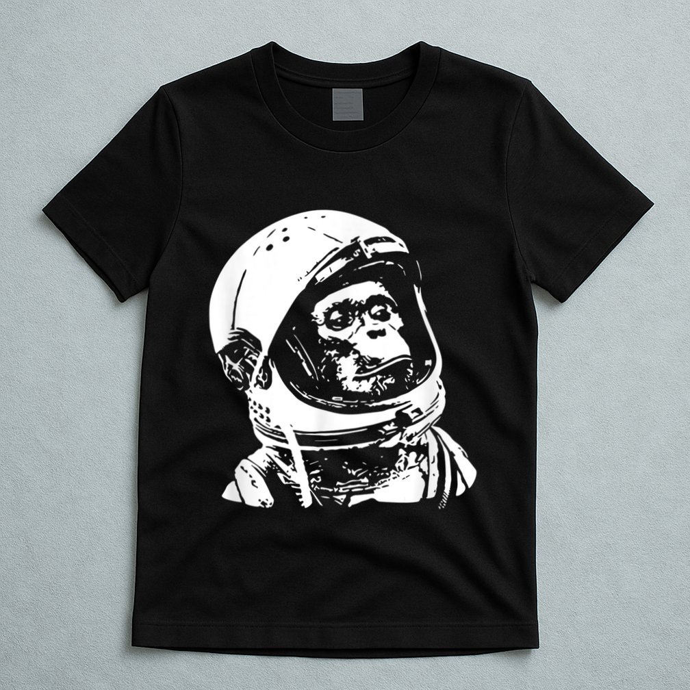 Vintage Space Travel Astronaut Monkey T-Shirt