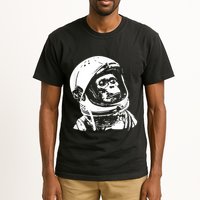 Vintage Space Travel Astronaut Monkey Tall T-Shirt