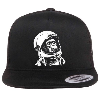 Vintage Space Travel Astronaut Monkey Flatbill Hat
