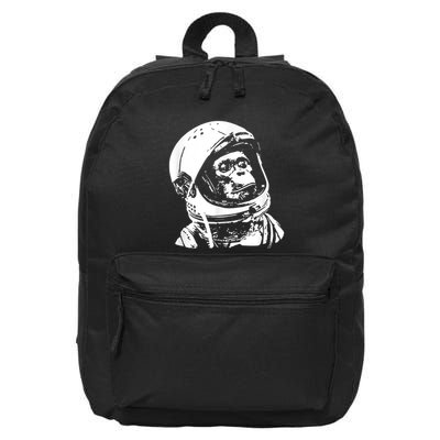 Vintage Space Travel Astronaut Monkey 16 in Basic Backpack