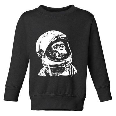 Vintage Space Travel Astronaut Monkey Toddler Sweatshirt