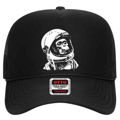 Vintage Space Travel Astronaut Monkey Trucker Hat
