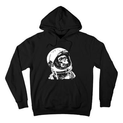 Vintage Space Travel Astronaut Monkey Tall Hoodie