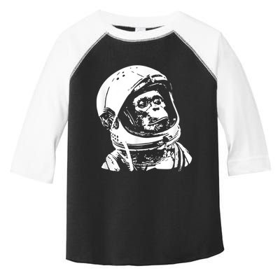 Vintage Space Travel Astronaut Monkey Toddler Fine Jersey T-Shirt