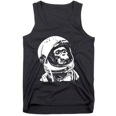 Vintage Space Travel Astronaut Monkey Tank Top
