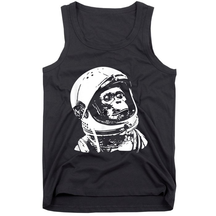 Vintage Space Travel Astronaut Monkey Tank Top