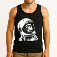 Vintage Space Travel Astronaut Monkey Tank Top