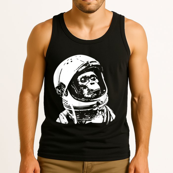 Vintage Space Travel Astronaut Monkey Tank Top