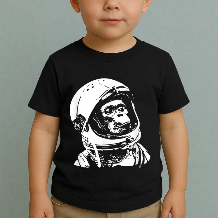 Vintage Space Travel Astronaut Monkey Toddler T-Shirt