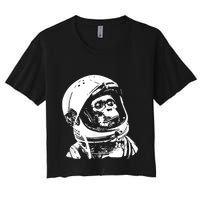 Vintage Space Travel Astronaut Monkey Crop Top