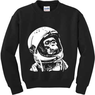 Vintage Space Travel Astronaut Monkey Kids Sweatshirt