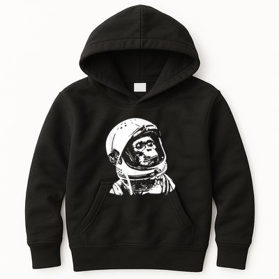Vintage Space Travel Astronaut Monkey Kids Hoodie