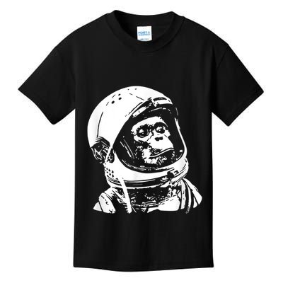 Vintage Space Travel Astronaut Monkey Kids T-Shirt